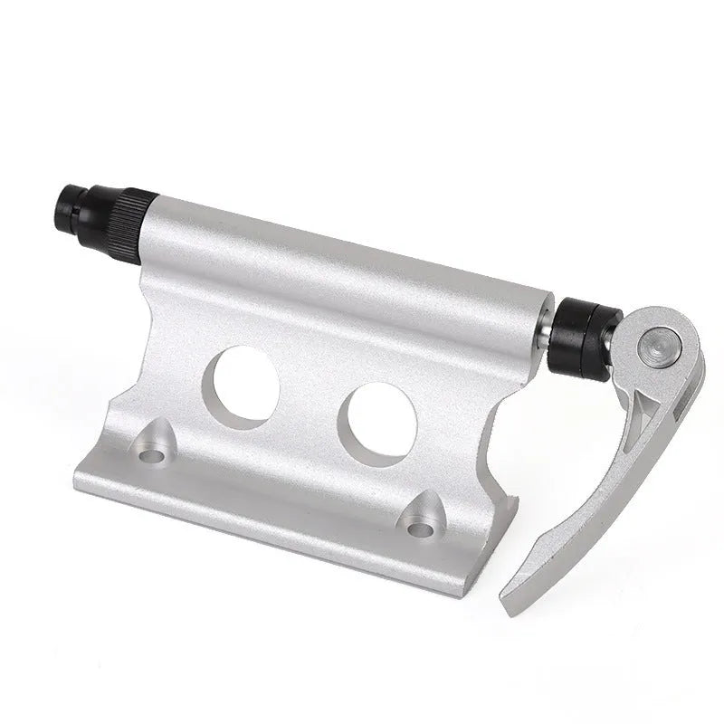 Silver metal bicycle front fork quick release fixing clip for SUV transport mounting