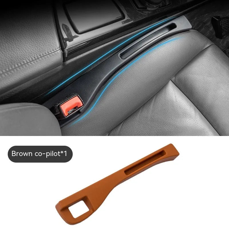 Black waterproof plastic car seat gap storage pocket with handle.