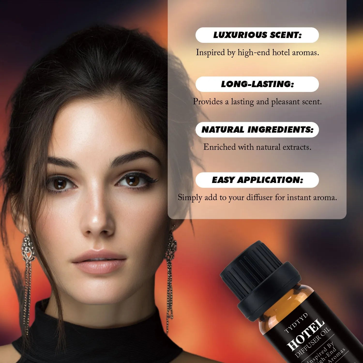10ml bottle of natural plant fragrance essential oil with universal skin type suitability