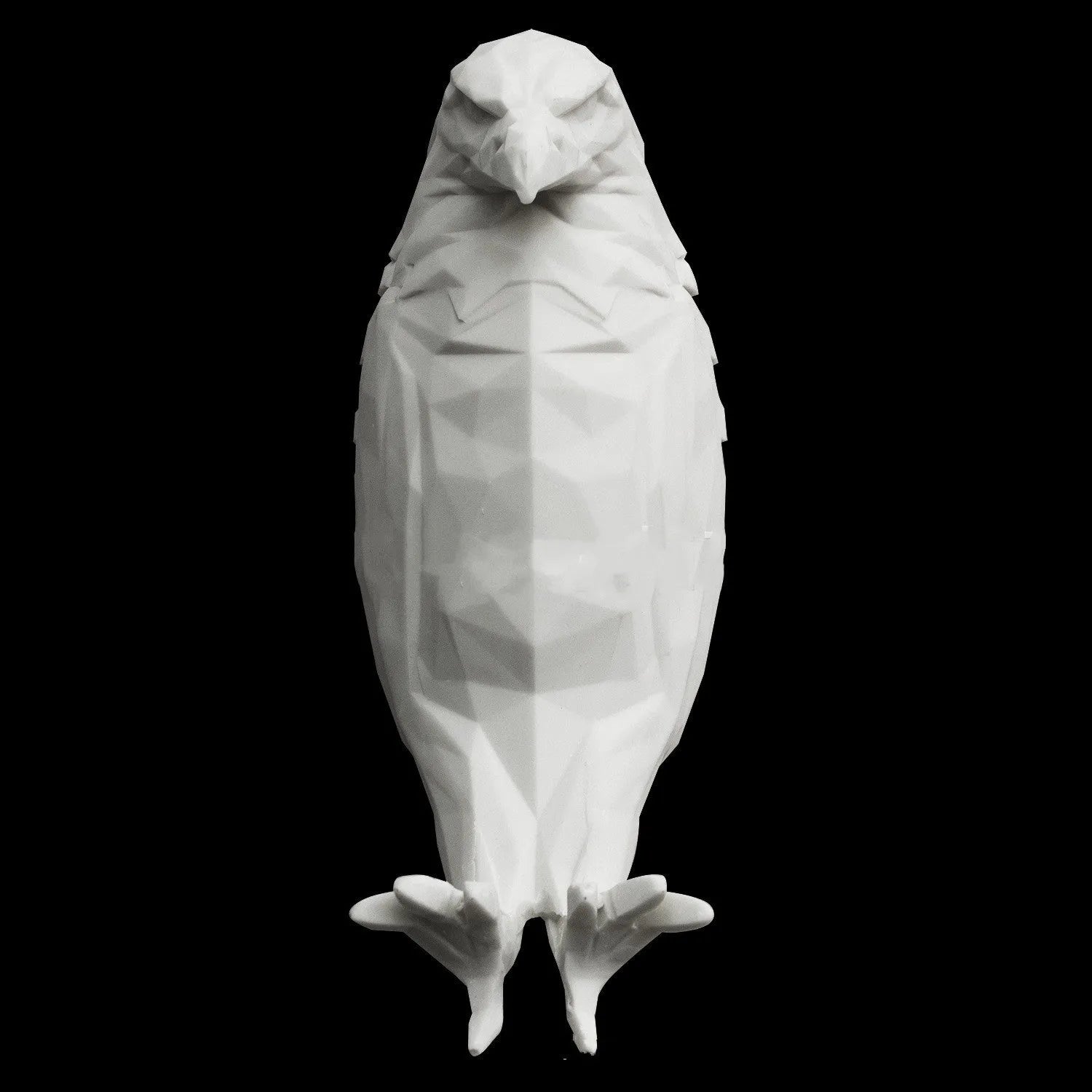 3D printed plastic eagle wall lamp projecting animal silhouette for home decor.