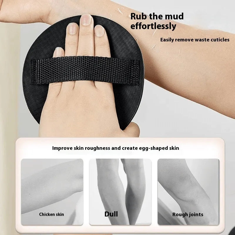 Round rubber finger massage bath gadget with bath towel