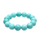 Amazonite natural stone bracelet with blue-green beads in unisex design