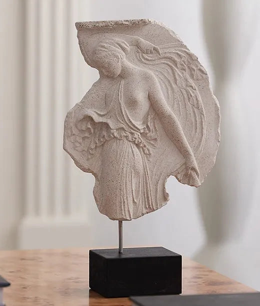Wine goddess synthetic resin sculpture ornament in modern simplistic style