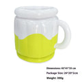 Yellow inflatable PVC ice bucket for drinks at parties and outdoors.