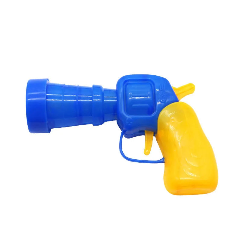 Plush pet toy ball shooter gun with multiple 3cm yarn balls for interactive cat and dog play