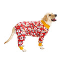 Cotton dog jumpsuit four-legged pet clothing in a colour from the CF26-CF33 range, shown on a mannequin.