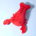 Red lobster stuffed dog toy with squeaker for small medium dogs
