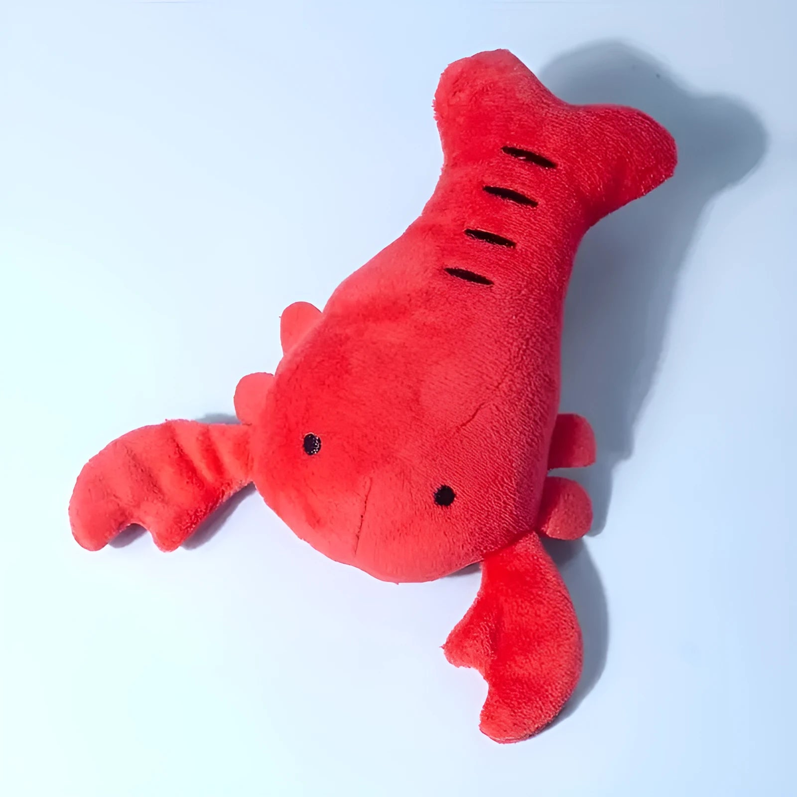 Red lobster stuffed dog toy with squeaker for small medium dogs