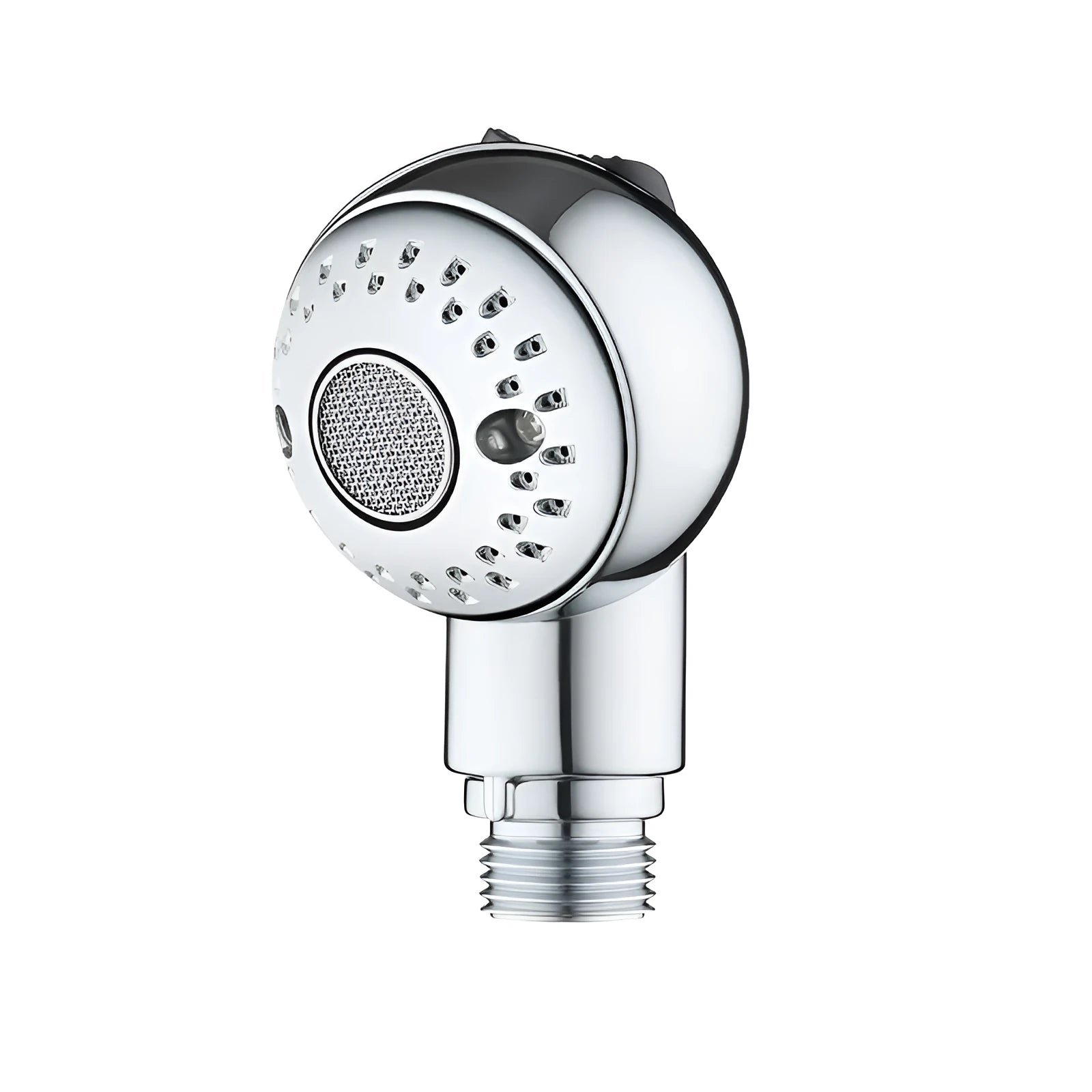 Silver non-pressure handheld shower head for gentle pet and baby washing