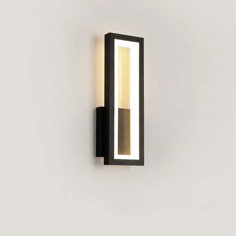 Modern Nordic corridor wall light with PVC lampshade in black, white or gold finish
