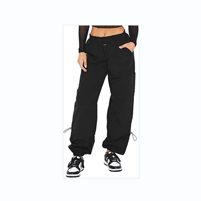 Men's loose-fit straight-leg cargo trousers with multiple utility pockets in a neutral colour.