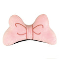 Soft plush red bow tie decoration for tying onto a motorcycle or ski helmet.