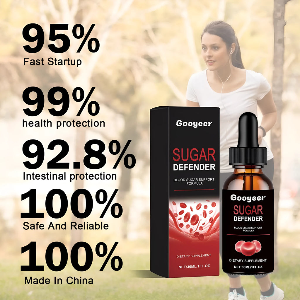 Googeer Body Care Drops supplement in a 30ml glass bottle with a black dropper.