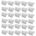 Pack of 60 white PA66 plastic automobile trim clip fasteners, style D318.