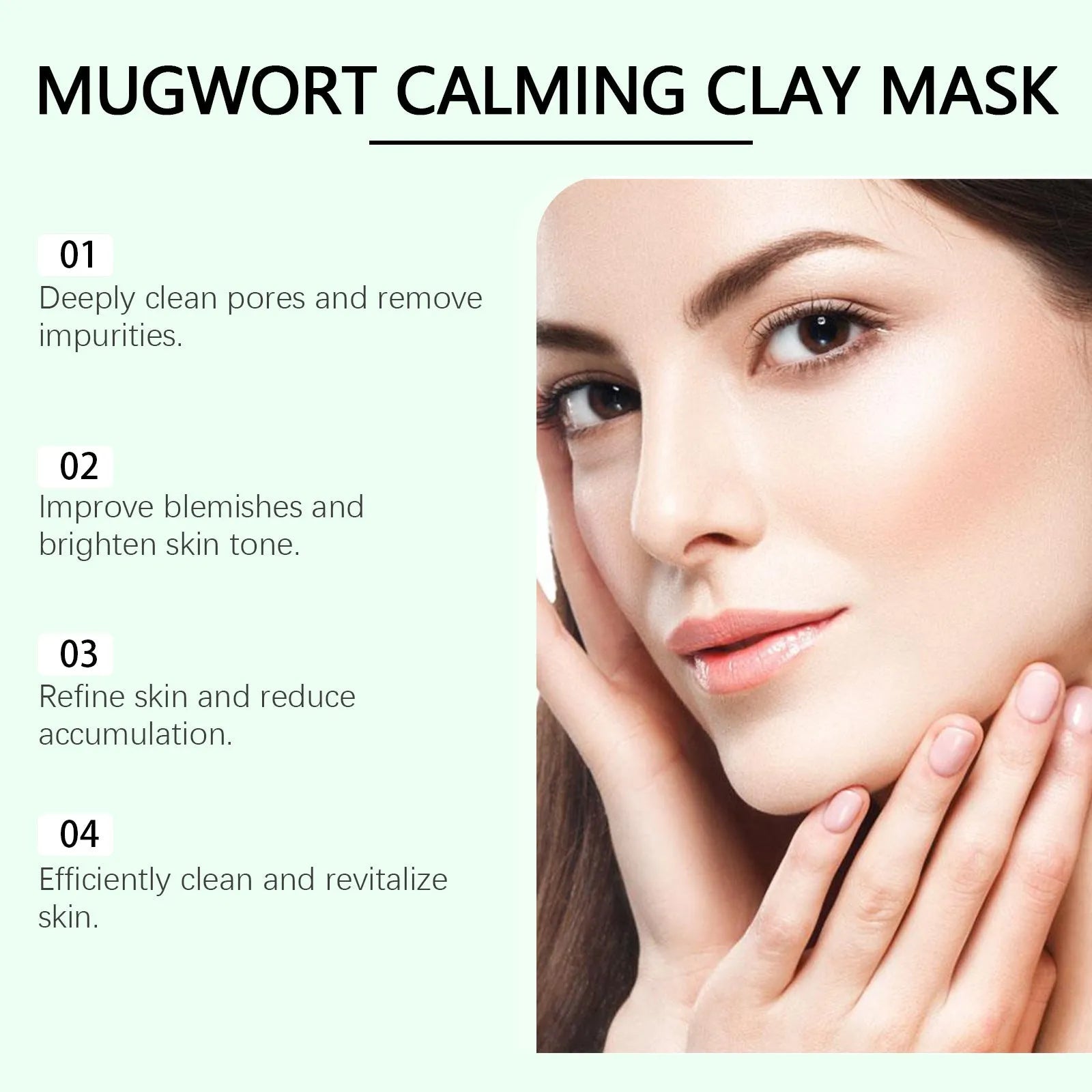 55g pore cleaning mud film for acne treatment with bentonite clay and moxa leaf extract