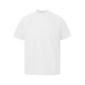 Loose short sleeve top with textured air layer stitching in black, grey, or white.