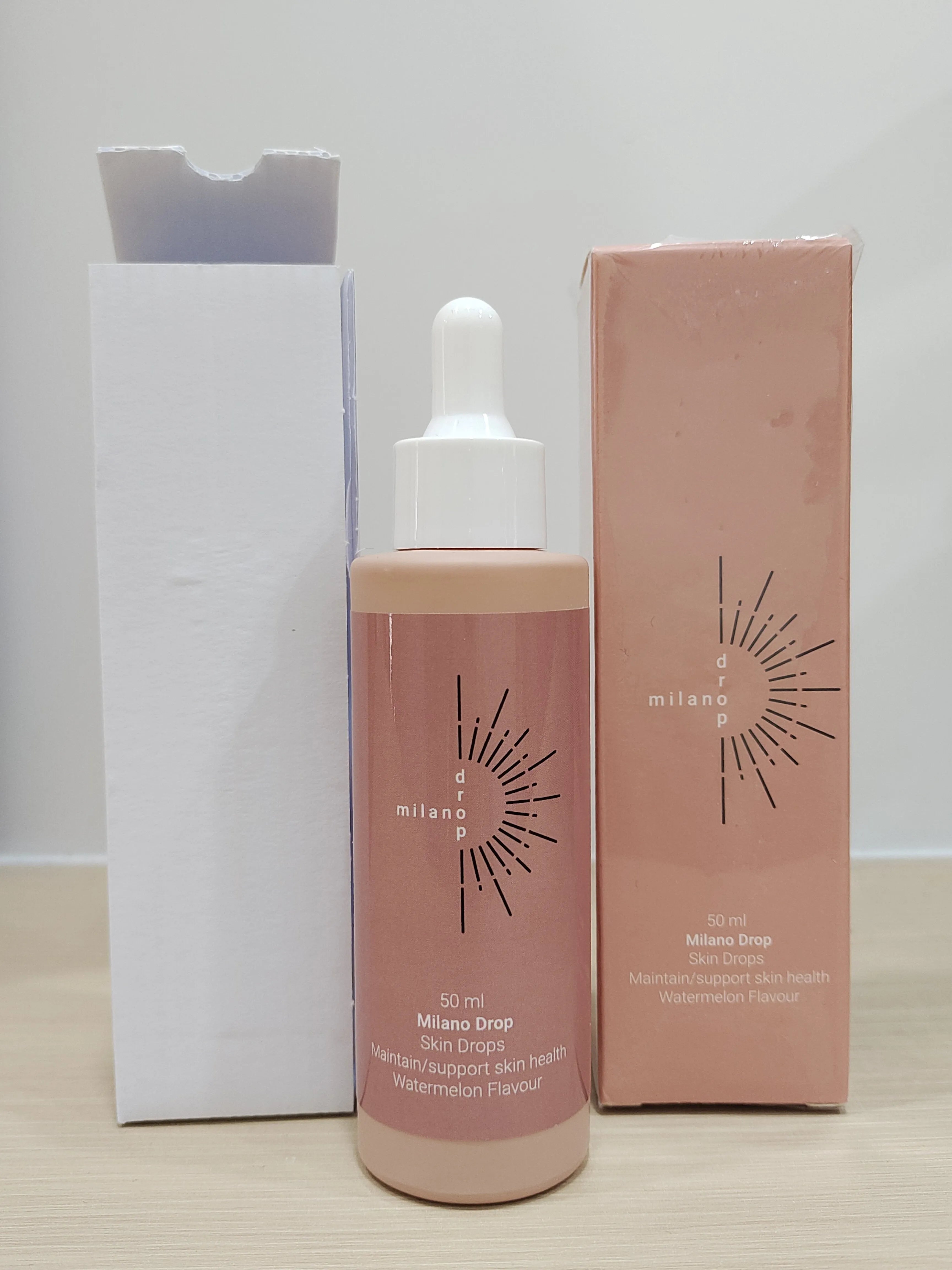 50ml tanning serum bottle for face and body with dark bronzer formula in mi lian colour box