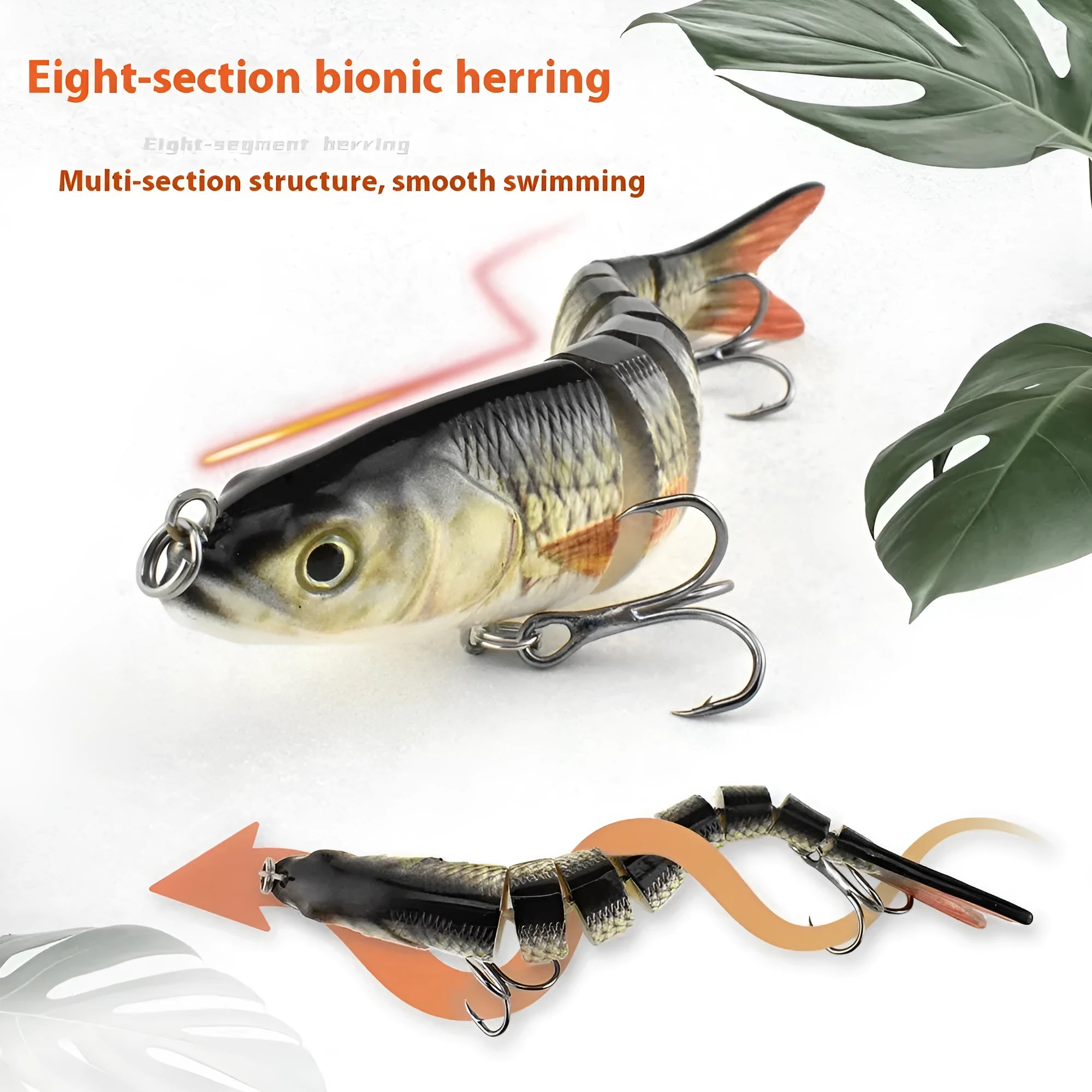 133mm bionic hard bait fishing lure showing detailed finish, part of an eight-colour available range.
