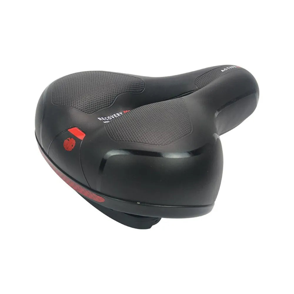 Thickened soft silicone bicycle saddle cushion with PU leather cover and included waterproof cover and tools