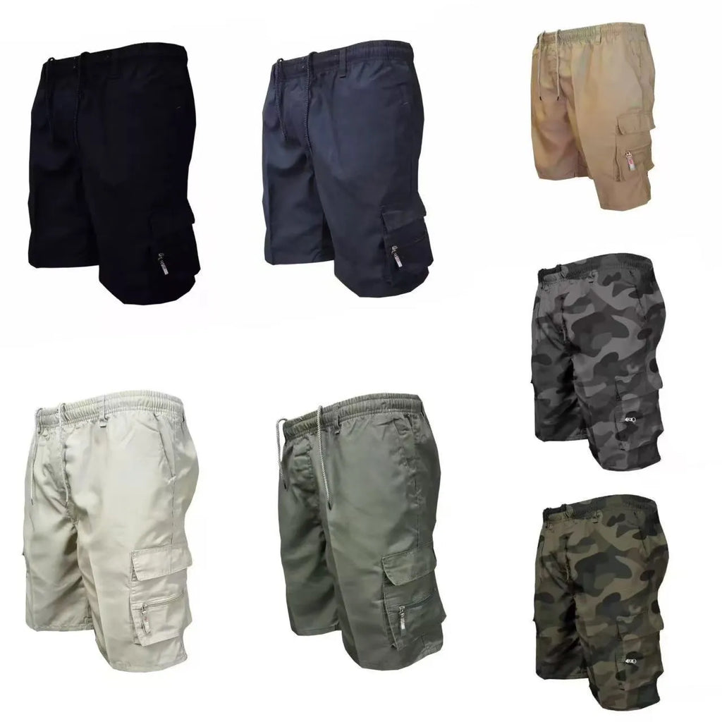 Men's loose-fit summer work trousers in polyester fabric available in multiple colours