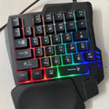 One-handed mechanical keyboard and wired optical mouse set with 1.5 metre cable