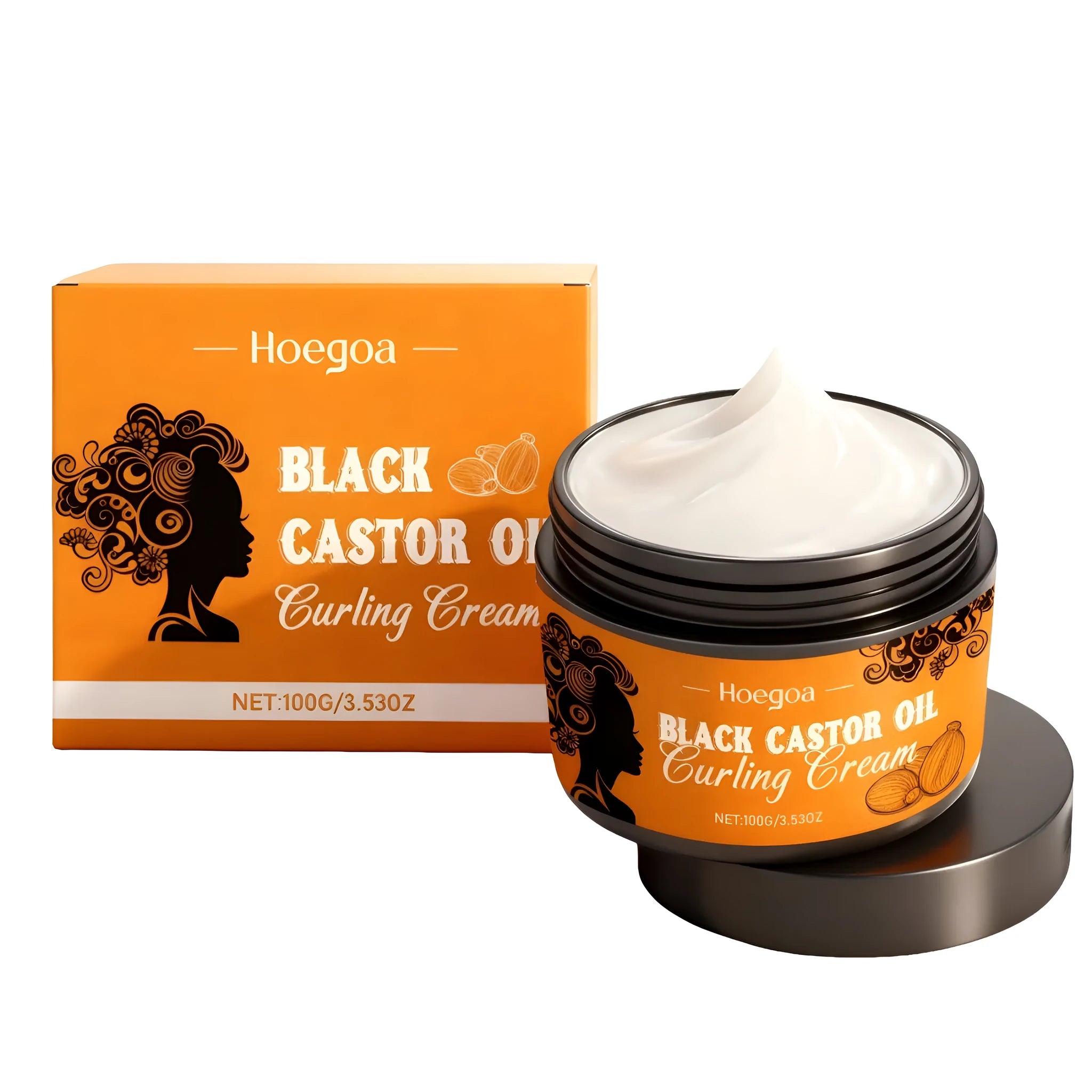 Moisturizing curly hair styling cream 100g tube with aloe and ginger root extracts for natural curl definition