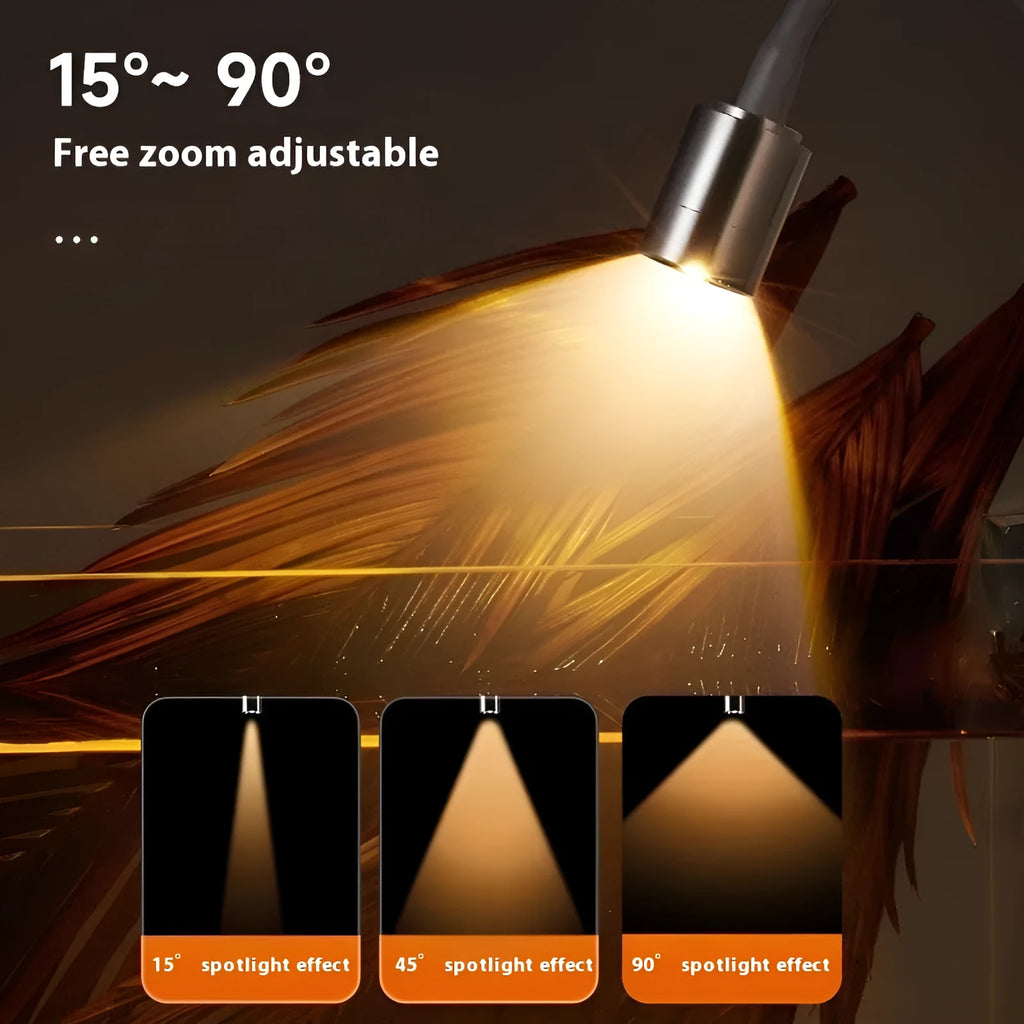 Small LED aquarium light with clip mounting option for 15-40cm fish tanks