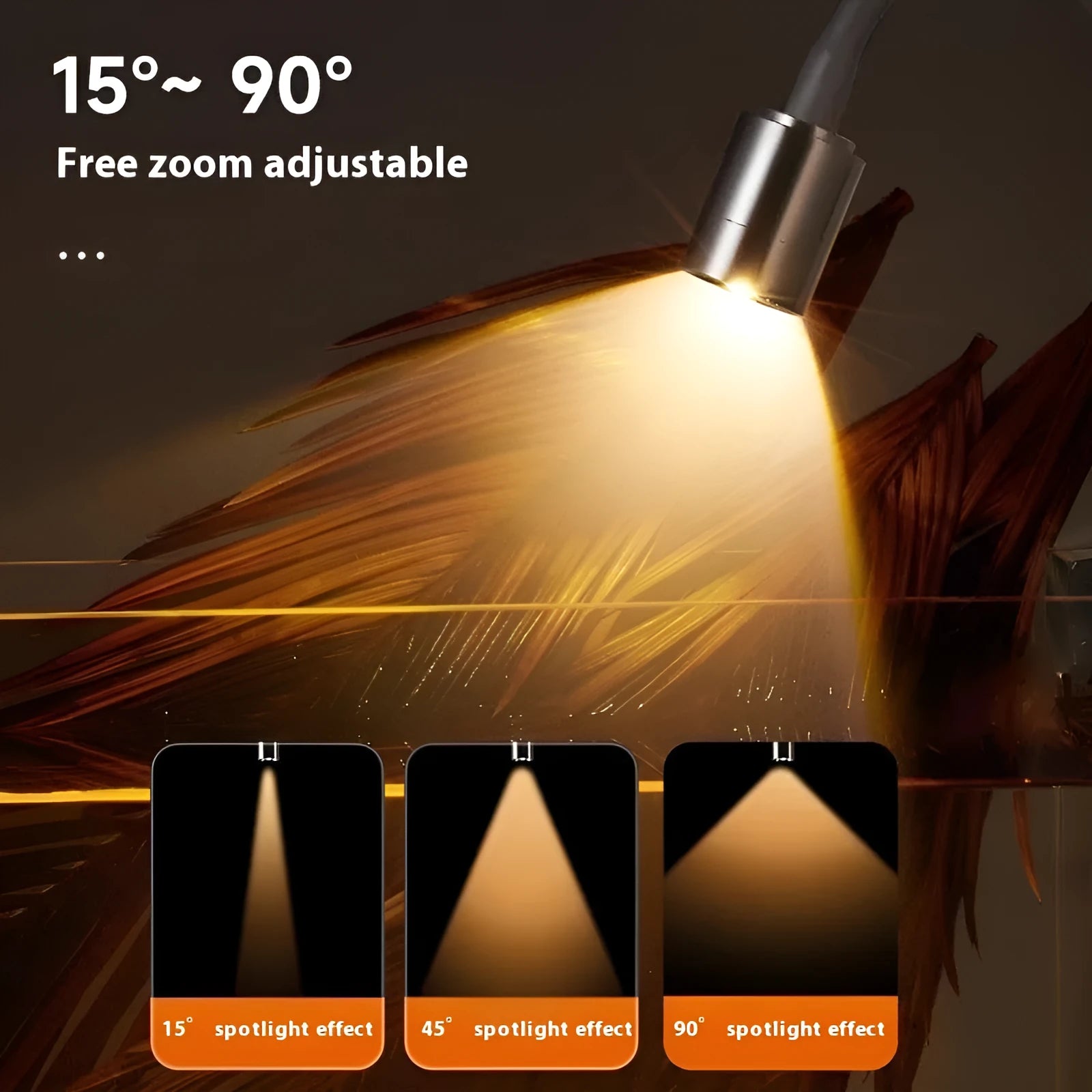 Small LED aquarium light with clip mounting option for 15-40cm fish tanks