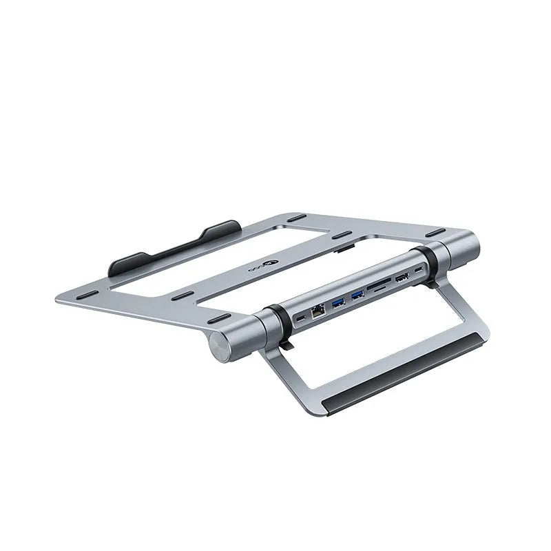 Aluminium alloy notebook docking station bracket with 5-in-1 USB 3.0 ports and 0.4m cable