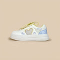 Meow Rabbit Sea Salt Cheese coloured mesh sneakers with cross straps for children and youth.