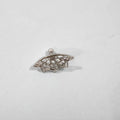 Geometric spider web stud earrings with electroplated gold finish and mesh patterning