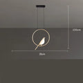 Modern minimalist magpie bird shaped chandelier with zinc alloy and acrylic construction.