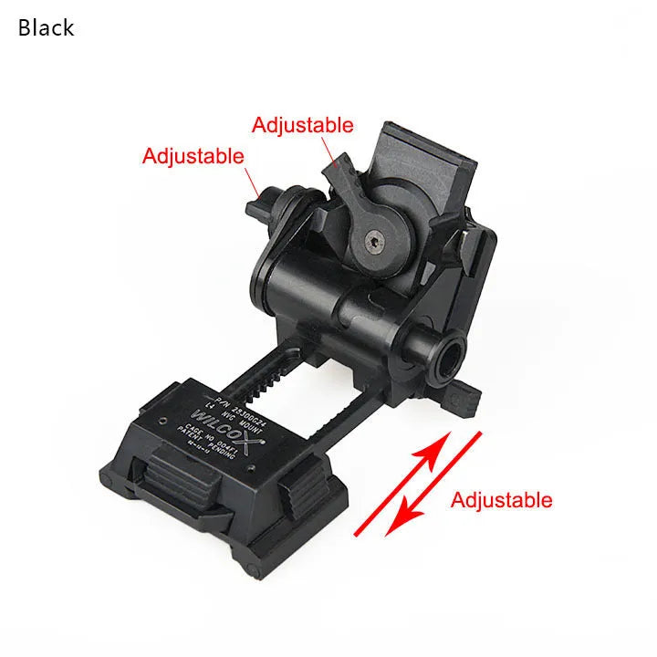Metal alloy G24 NVG fast helmet mount with OPS breakaway base in dark earth colour.