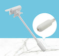 Electric pumping water device with long silicone straw and blue press handle in colour box.