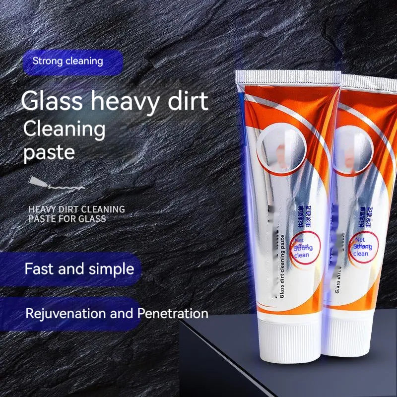 White 65ml bottle of car windshield cleaning agent for removing oil stains from glass.