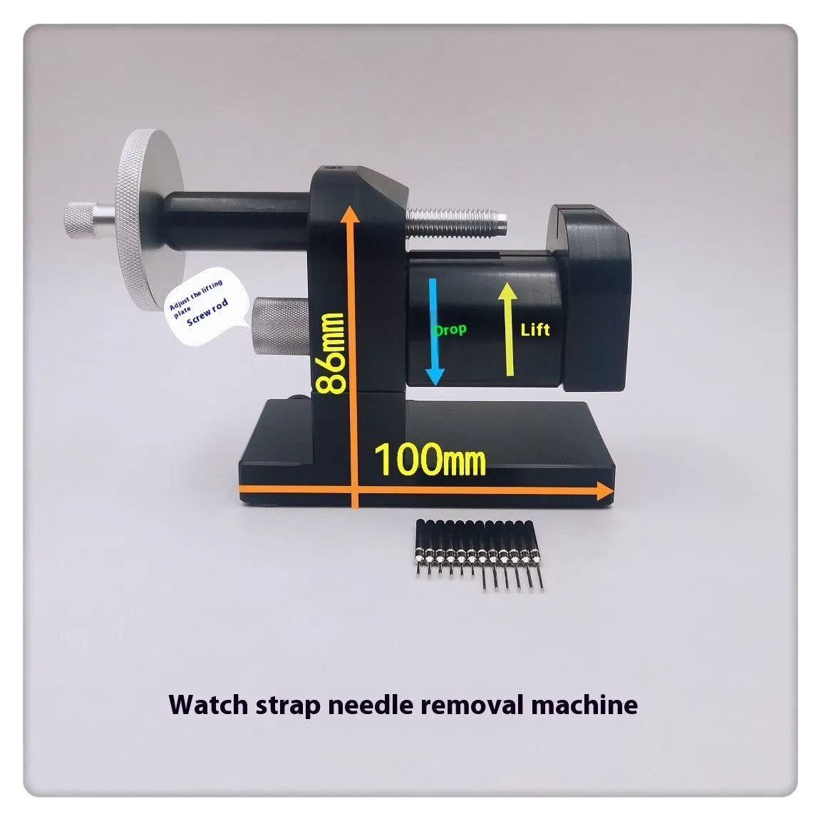 Watch strap removal tool kit with alloy steel construction and 12-piece set for watch repair