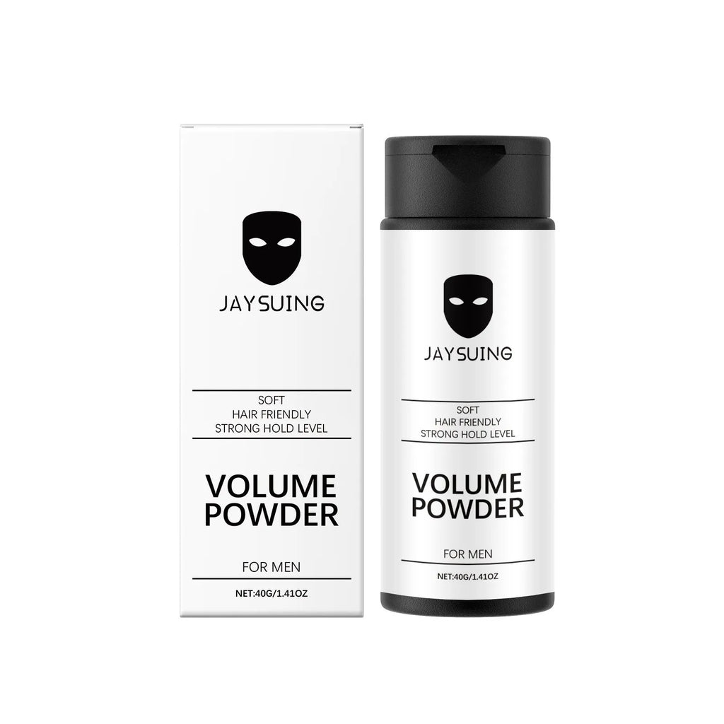 Dense hair shaping powder in 40g container for volume enhancement and styling