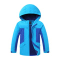 Blue slim-fit boys autumn jacket with full zip on a hanger