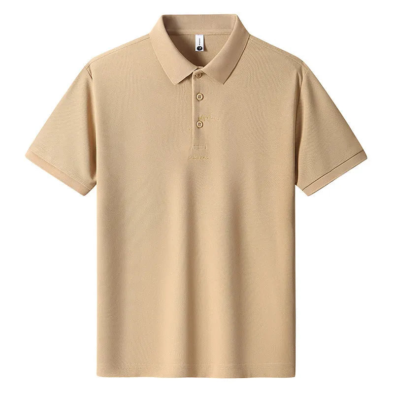 Men's casual loose fit cotton t-shirt in sky blue colour on a hanger.