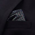 Men's jacquard pocket square 23x23cm patterned square scarf with 50 colour options