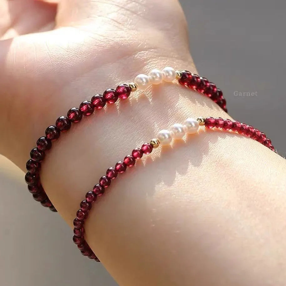 Adjustable crystal bracelet with 3mm or 4mm beads for women's OL fashion jewellery