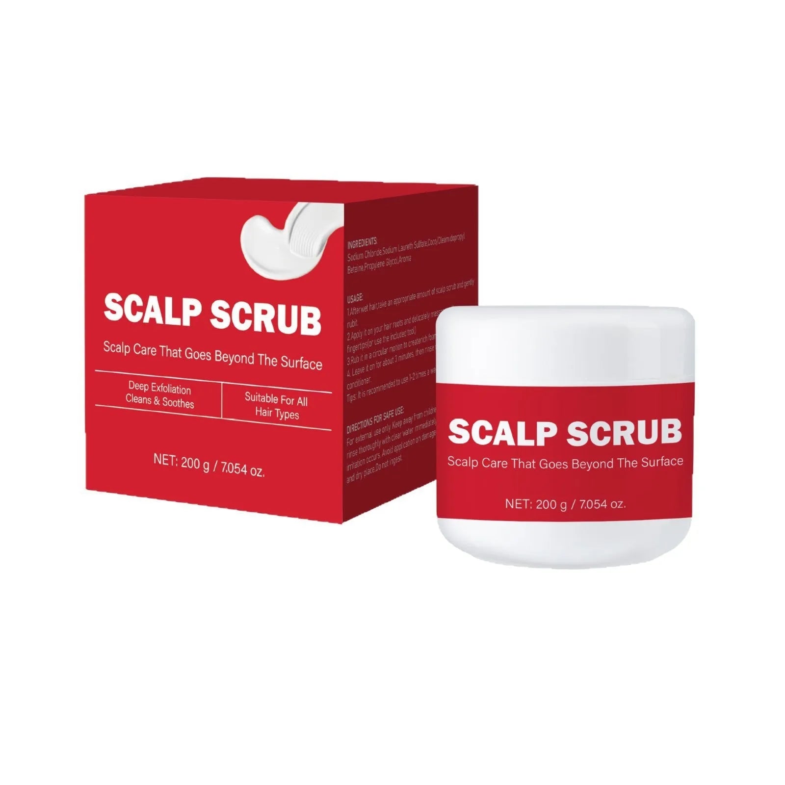 200g bottle of FPB007 exfoliating scalp and facial shampoo for anti-itching and anti-dandruff.