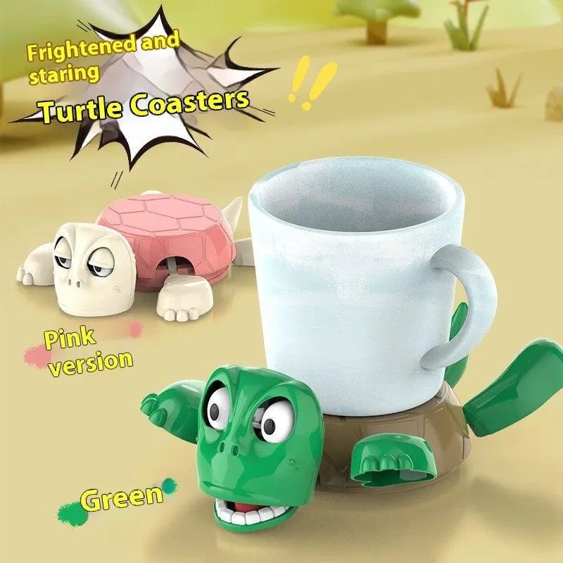 ABS turtle coaster in light green with heat insulation protection for furniture
