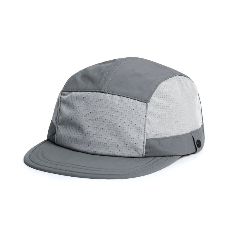 A dome crown polyester cap with a soft tongue, shown in Army Green colour, on a white background.
