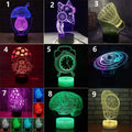 Modern black LED desk lamp with remote control and colourful touch lighting options
