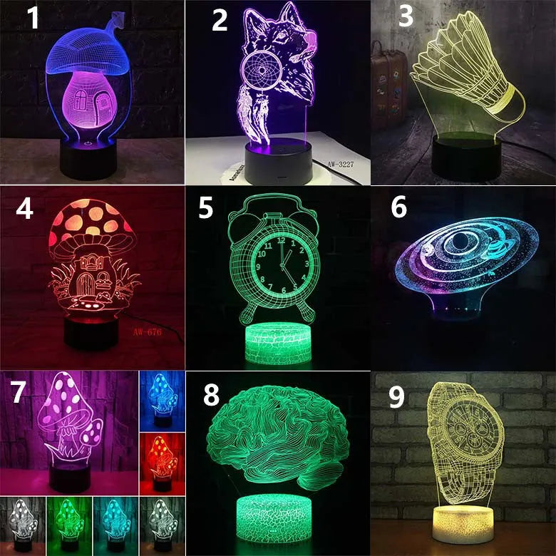Modern black LED desk lamp with remote control and colourful touch lighting options