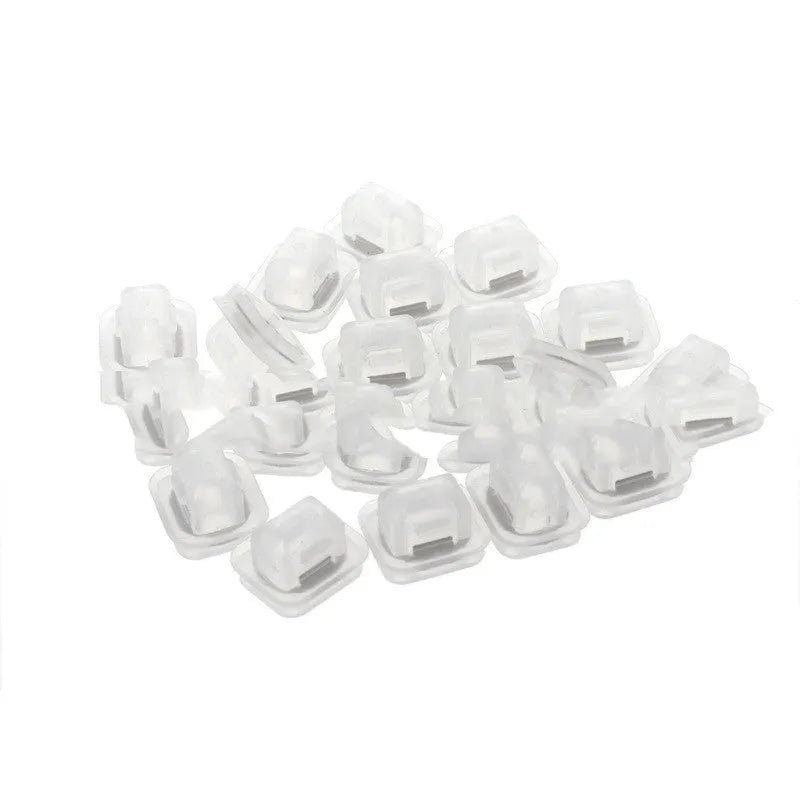 BMW E39 E38 interior trim fasteners with peach wood style finish and transparent plastic construction