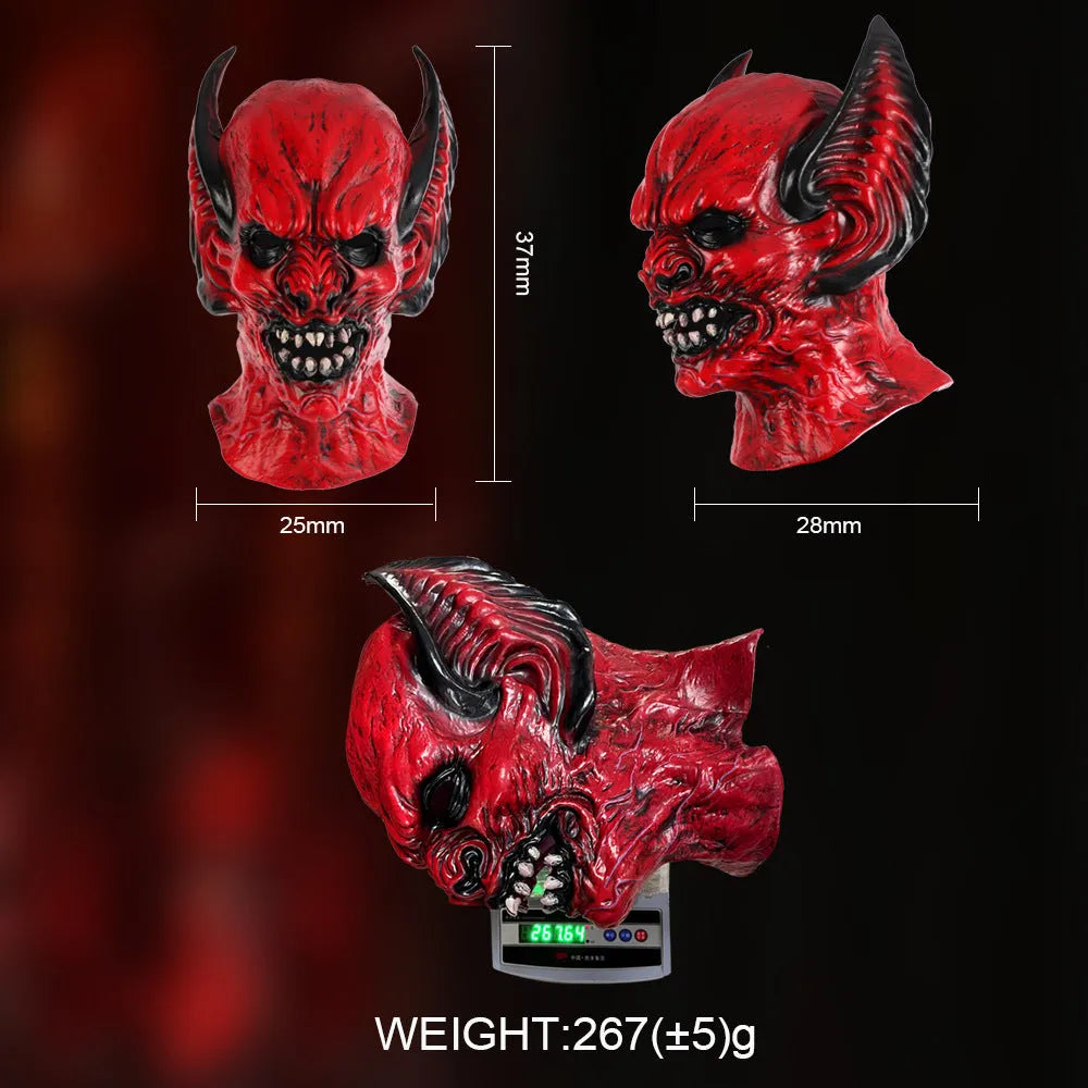Red bat horror mask made from RP foam for Halloween dress up