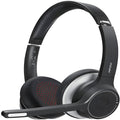Black noise reduction earphone with head mounted design and Bluetooth 5.0