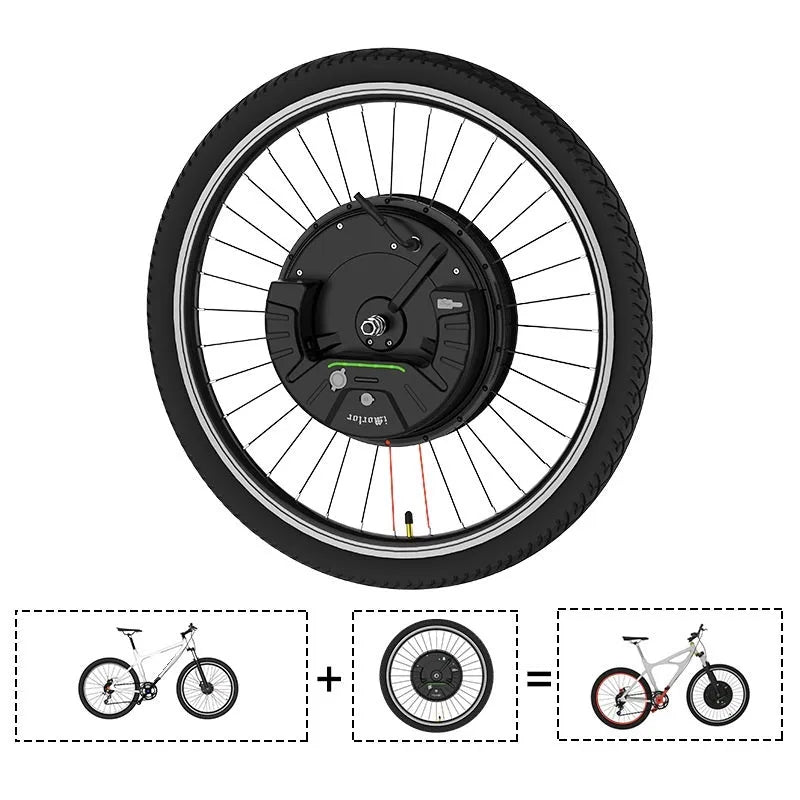 Imotor 3.0 black alloy hub wheel for electric bicycle conversion
